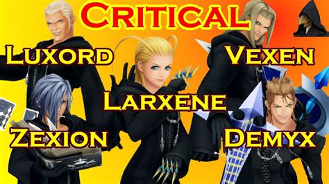 Critical Mode Data Fights Luxord Vexen Zexion Larxene Demyx