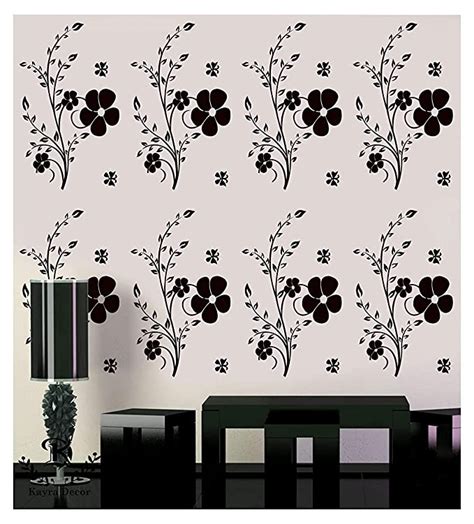 Kayra Decor Stencil For Wall Painting Swirl Floral Stencil Wall