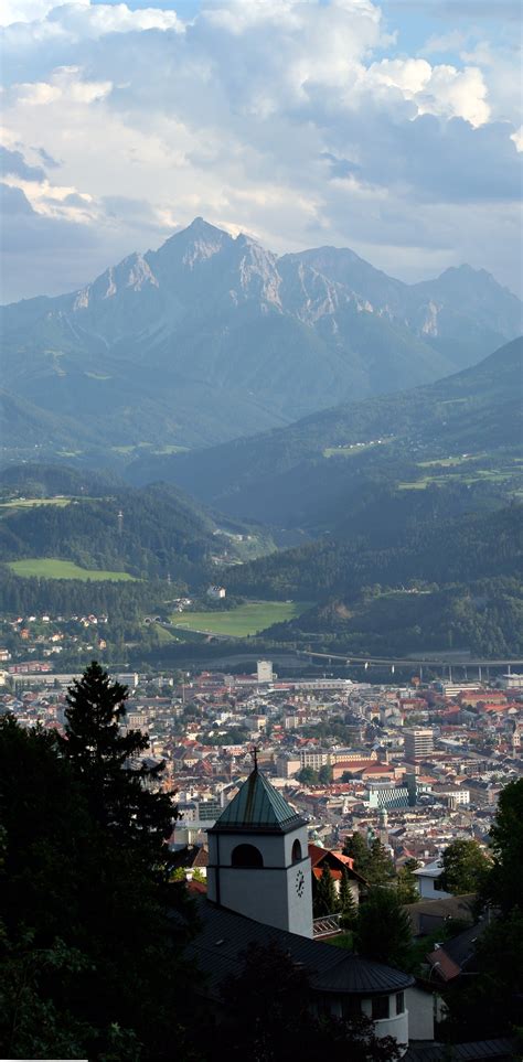 Panoramic View Looking Down In Innsbruck Austria Image Free Stock