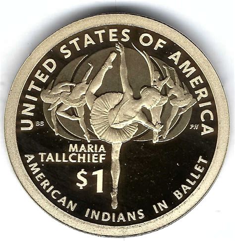 S San Francisco Proof Maria Tallchief And Sacajawea Dollar Coin