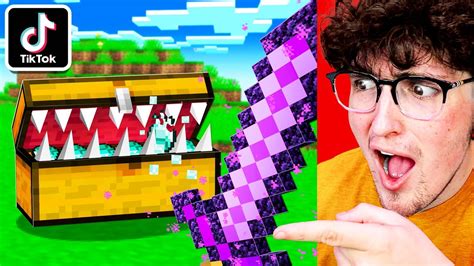 I Tested 5 Viral Tiktok Minecraft Hacks That Work Youtube