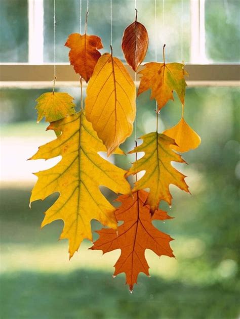 24 Easy Beautiful Fall Leaf Crafts and Decor - A Piece Of Rainbow