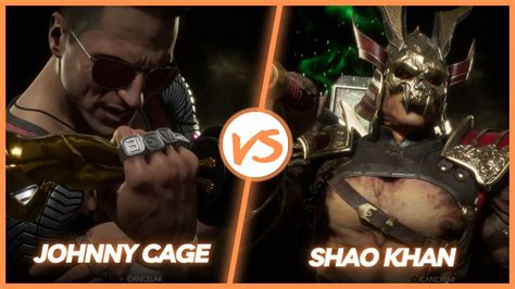 Mk11 Johnny Cage Vs Shao Khan Very Hard Youtube