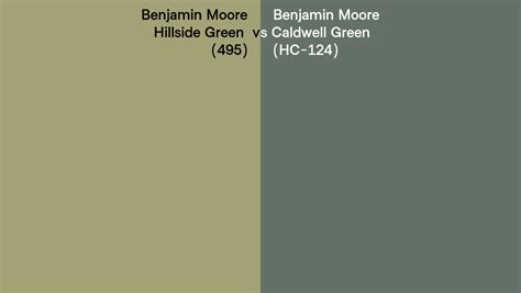 Benjamin Moore Hillside Green Vs Caldwell Green Side By Side Comparison