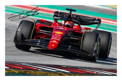 Charles Leclerc F Signed A Autograph Photo Print Ferrari Formula