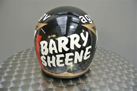 Barry Sheene Signed Full Size Replica Helmet by Motorsport Memorabilia