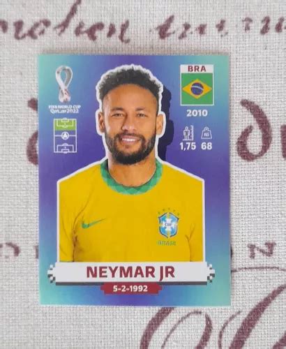 Lamina Neymar Jr Brasil Mundial Qatar 2022 Panini Cuotas sin interés