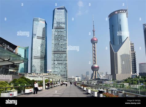 Shanghai Pudong City Oriental Pearl Television Tower Jin Mao Tower World Financial Center