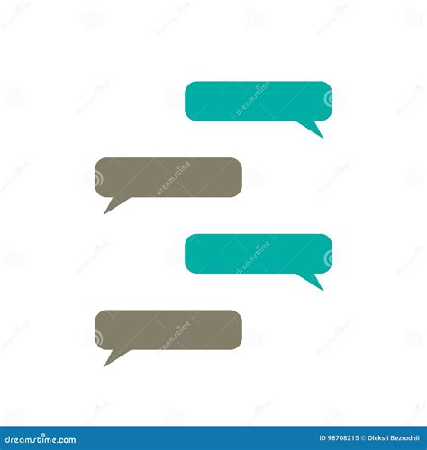 Message Bubbles Chat Vector Icons Vector Deign Template Of Message