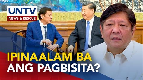 Pagbisita Ni Ex Pres Rodrigo Duterte Kay Pres Xi Jinping Sa China