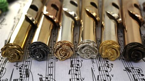 Rose Design Crown For Concert Flutes In Sterling Silver Polished