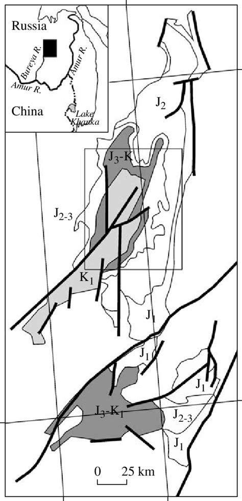 The Schematic Geological Structure Of The Bureya Basin The Square