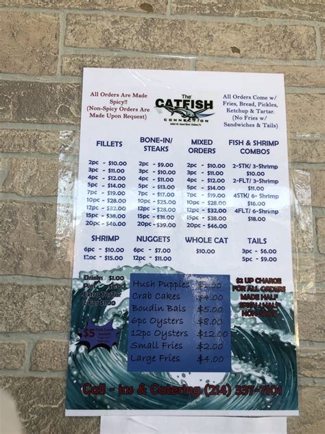 Catfish Connection Menu Updated For 2025