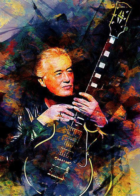 Jimmy Page Led Zeppelin Digital Art By Lilia Kosvintseva