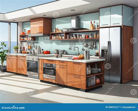 Front Image of Modern Home Kitchen Cabinet with Minimalist Style Design ...