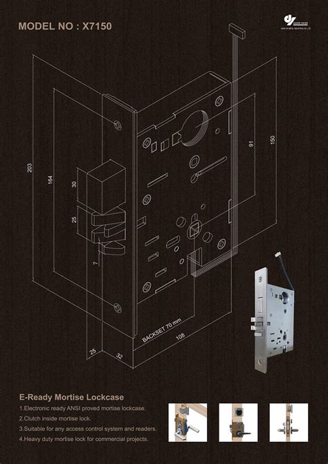 Electrified Mortise Lock Series D300 X7150 Cy Trading