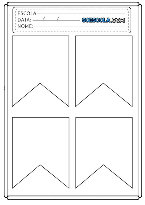 Modelo De Bandeirinha Para Imprimir — SÓ Escola
