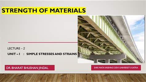 Lecture No Strength Of Materials For Civil Engineering Students