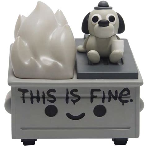 Lil Dumpster Fire This Is Fine Newsprint Edition Vinyl Figure