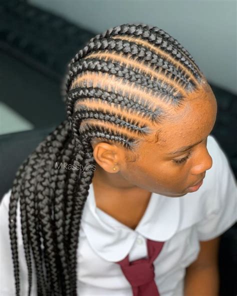 Chic And Stylish Straight Back Stitch Braids