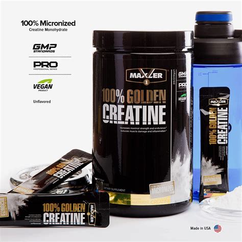 Maxler 100% Golden Creatine 600g - Micronized Monohydrate Powder for ...
