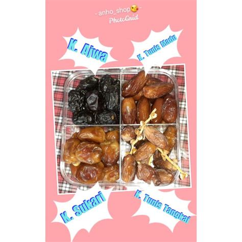 Jual Paket Toples Jenis Kurma Gr Ajwa Tunis Madu Tunis Tangkai