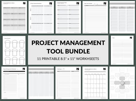 Project Management Template Worksheet Bundle Project Planner ... - Worksheets Library