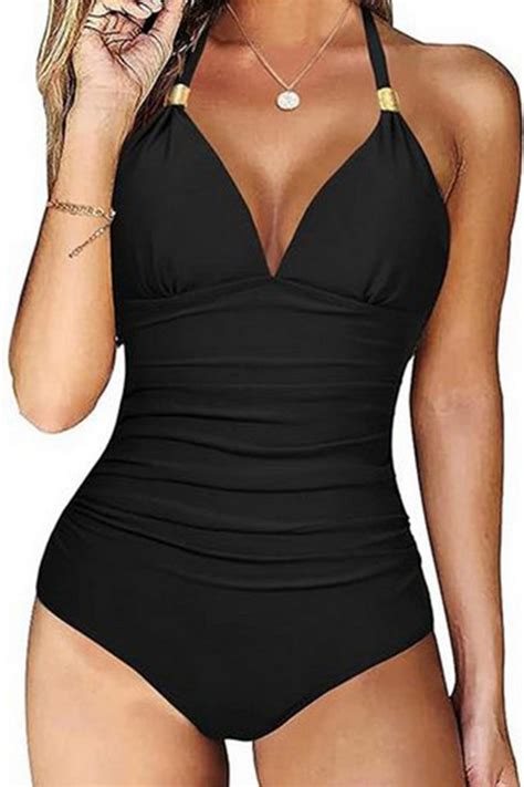 Jdmgzsr Monokini Rückenfreier Badeanzug Mit Hoher Taille Und Bauchkontrolle Einteiliger