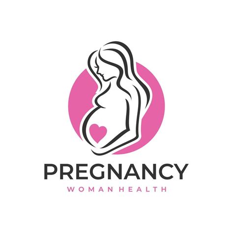 Pregnancy Pregnant Woman Maternal Logo Vector Icon Illustration