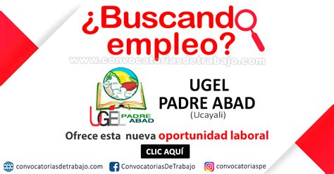 UGEL PADRE ABAD Convocatoria CAS N 009 CHOFER I Para Ucayali