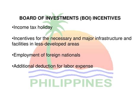 Ppt Republic Of The Philippines Board Of Investments Philippine