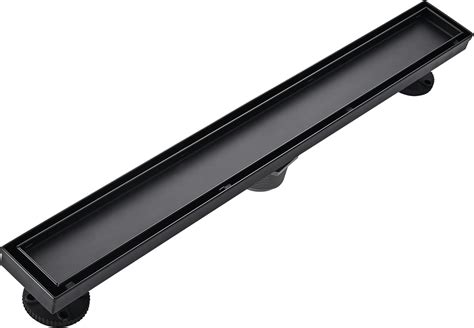 Avsiile Linear Shower Floor Drain Black 24 Inch 304 Stainless Steel