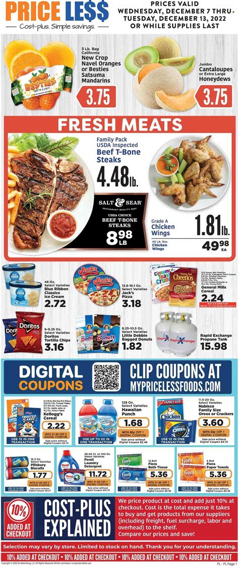 Price Less Foods Weekly Ad Flyer Specials December 7 to December 13, 2022