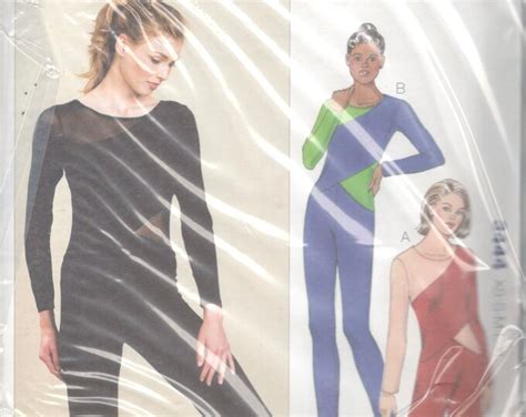 Kwik Sew 3444 Misses Close Fitting Unitards Pattern Contrast Insets