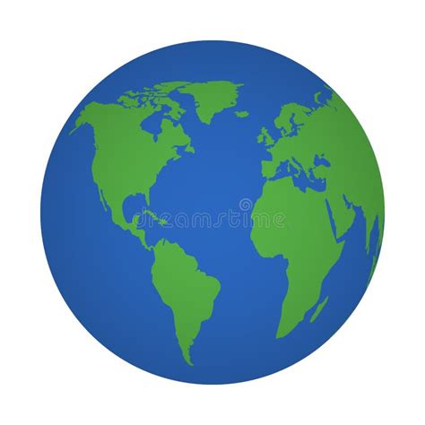 Planet Earth Icon. Environment Planet, Map World. Circle Globe, World. Vector Illustration Stock ...