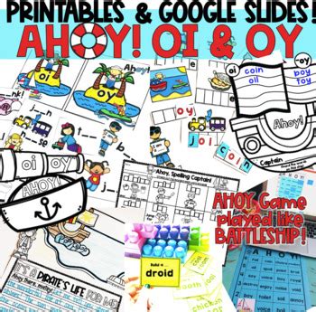 Ahoy OI OY Phonics Printable Digital Activities Google Slides