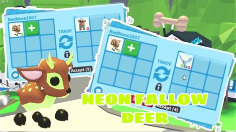 Making And Trading Neon Fallow Deer In Adopt Me Adopt Me Woodland Egg