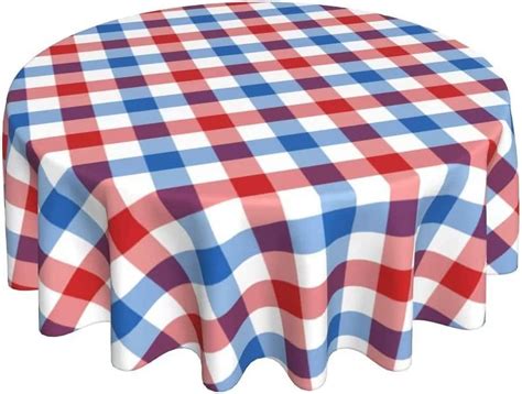 Th Of July Tablecloth Inch Round Waterproof Rustic Independence Day