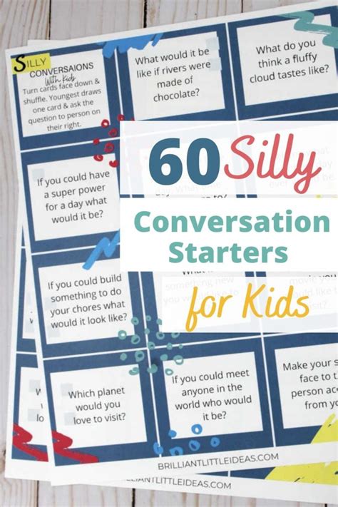 60 Silly Conversation Starters For Kids Brilliant Little Ideas