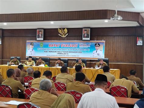 Pemkab Inhu Gelar Rapat Evaluasi Realisasi Fisik Dan Keuangan Belanja