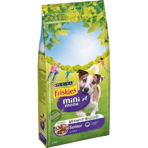 FRISKIES Croquettes Vitafit Mini Menu Au bœuf Pour chien senior