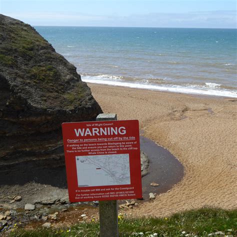 Warning Sign At Shepherd S Chine Robin Webster Cc By Sa