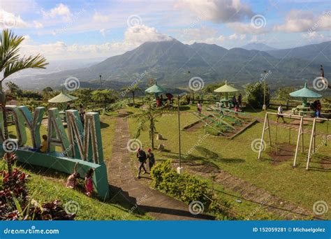 Playgrounds At Mayon Skyline View Deck Editorial Image | CartoonDealer.com #152059292