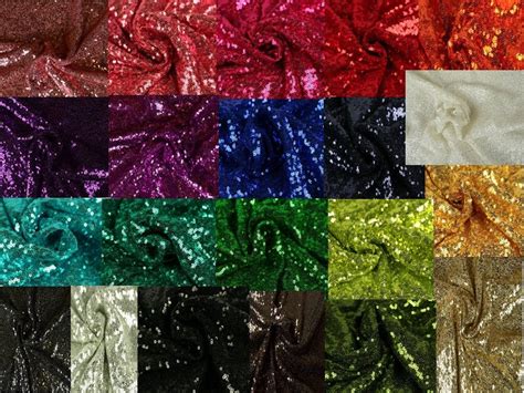 Sequin Fabrics M In Colors Glitter High Quality Sequin Etsy