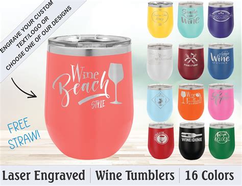 Custom Wine Tumbler Personalized Wine Tumbler Insulated Wine Tumbler Engraved Wine Tumbler