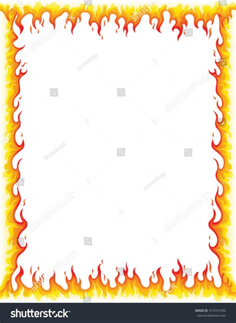 Fire Border Stock Vector (Royalty Free) 310741556 | Shutterstock