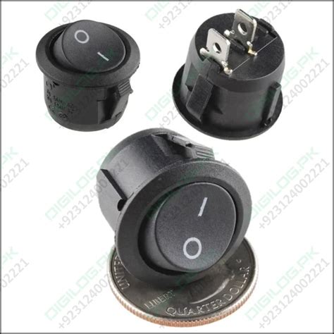 Kcd Spst Round Rocker Switch Button Digilog Pk