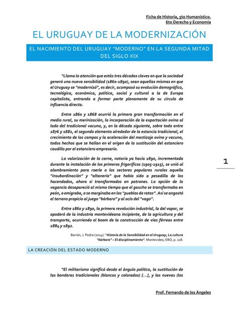 El Uruguay De La Modernización Pdf