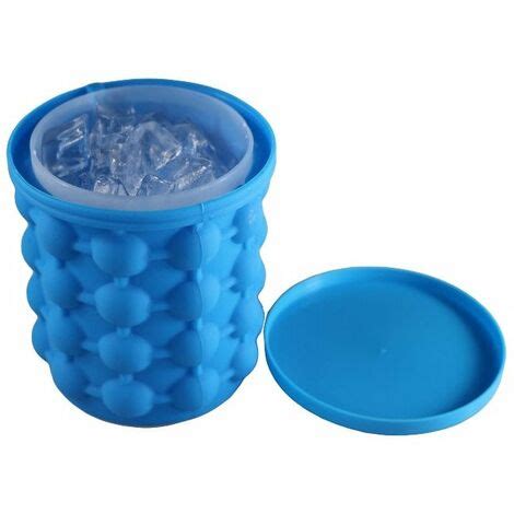 Glacière Seau à glace 40 cubes en silicone avec couvercle hermétique