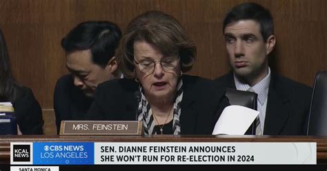 Senator Dianne Feinstein announces she will not run for re-election in 2024 - CBS Los Angeles